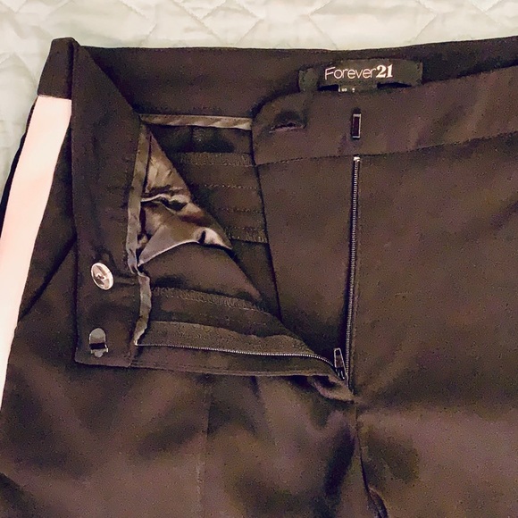 Forever 21 black tuxedo pants with white stripe. - Picture 5 of 13